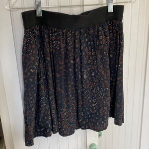 Peruvian Connection Small Mini Skirt in Brown/Black Viscose